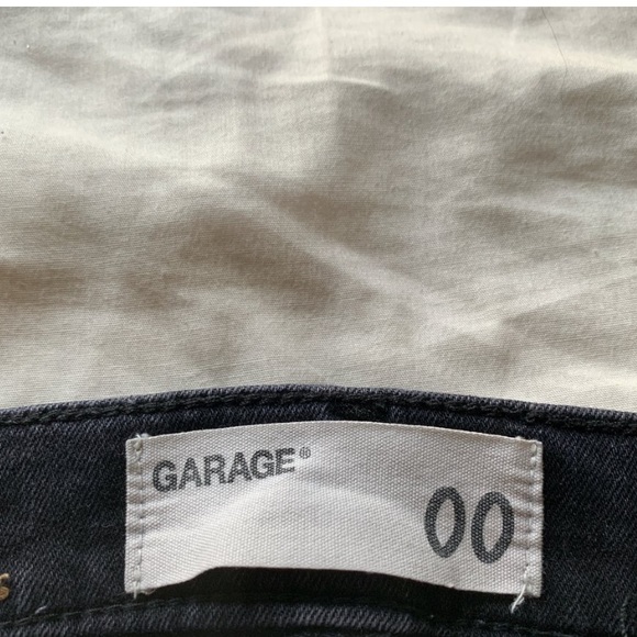 faded black floral accent garage jeans - Picture 2 of 3